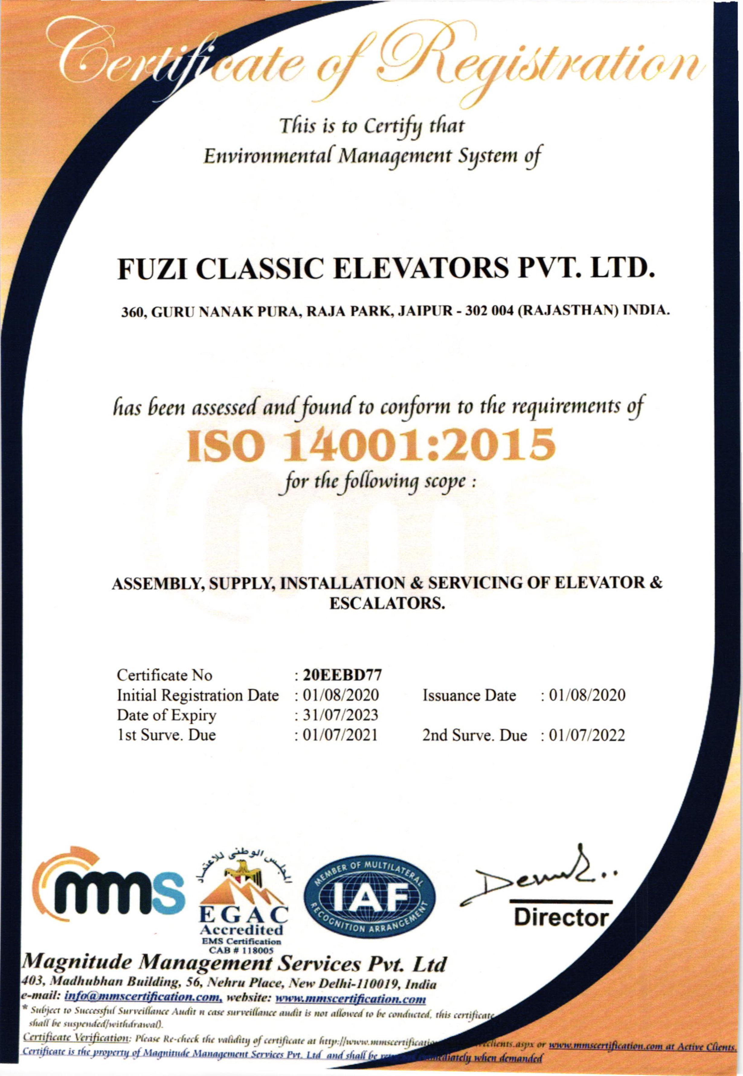 ISO 14001 Certified
